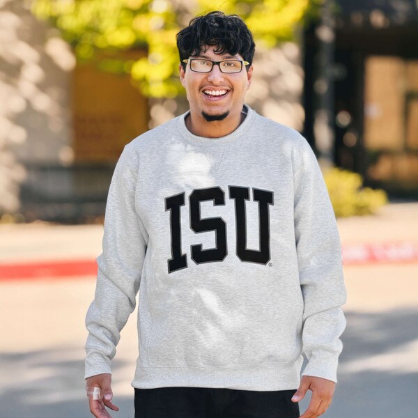 Artisans ISU Felt Ash Gray Heavyweight Crewneck Sweatshirt